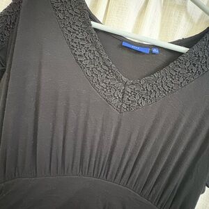 Apt. 9 Black Dress with Lace Detail